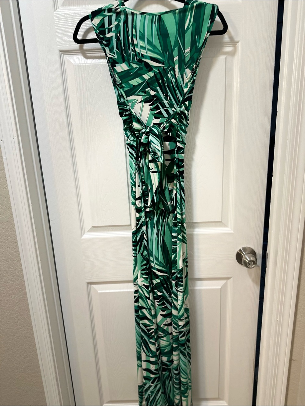 Eliza J Tropical Palm Print Twist Front Maxi Dress Size 4 | Resort Wedding Guest - Picture 6 of 6